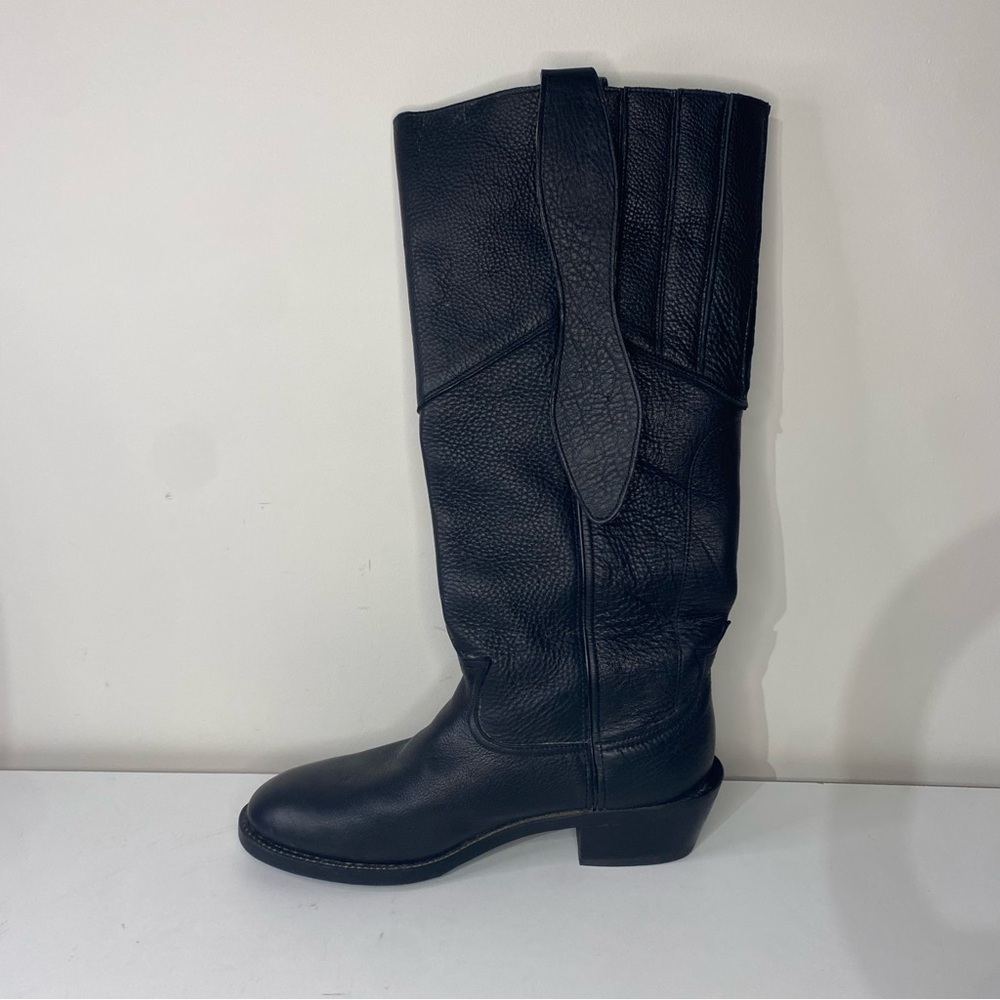Women's Durango Boots Tall Black Leather Motorcycle Moto Size 9.5